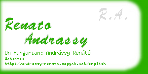 renato andrassy business card